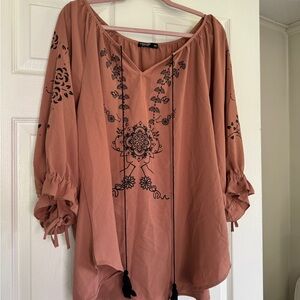SHEIN curve 2xl peasant shirt
